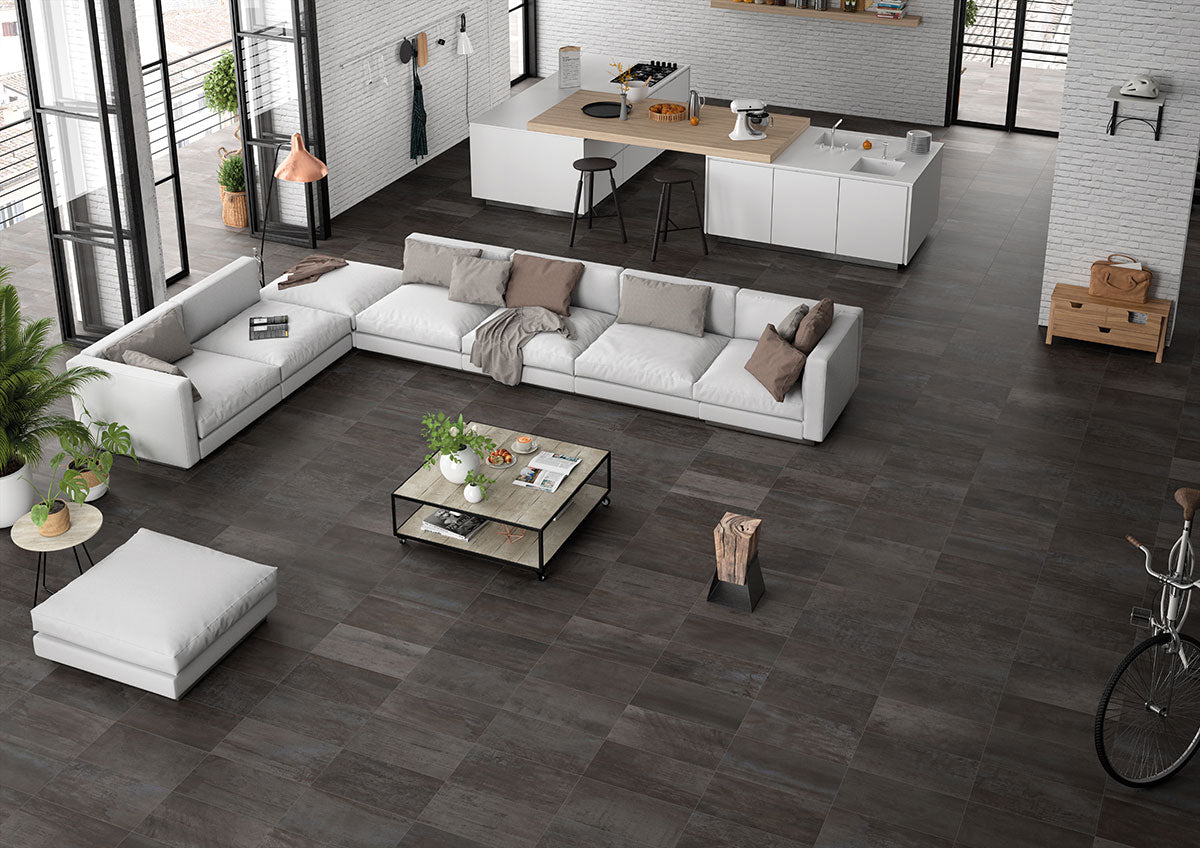 ** PALLET SALE: 14sf (1 bx) ** Oxide Iron 12x24 Matte Porcelain Tile, NOXIIRO1224, 10mm, 7pcs, 51 lbs, 14sf, Retail: $2.98/sf, FINAL PRICE: $1.49/sf, $20.86 + Tax