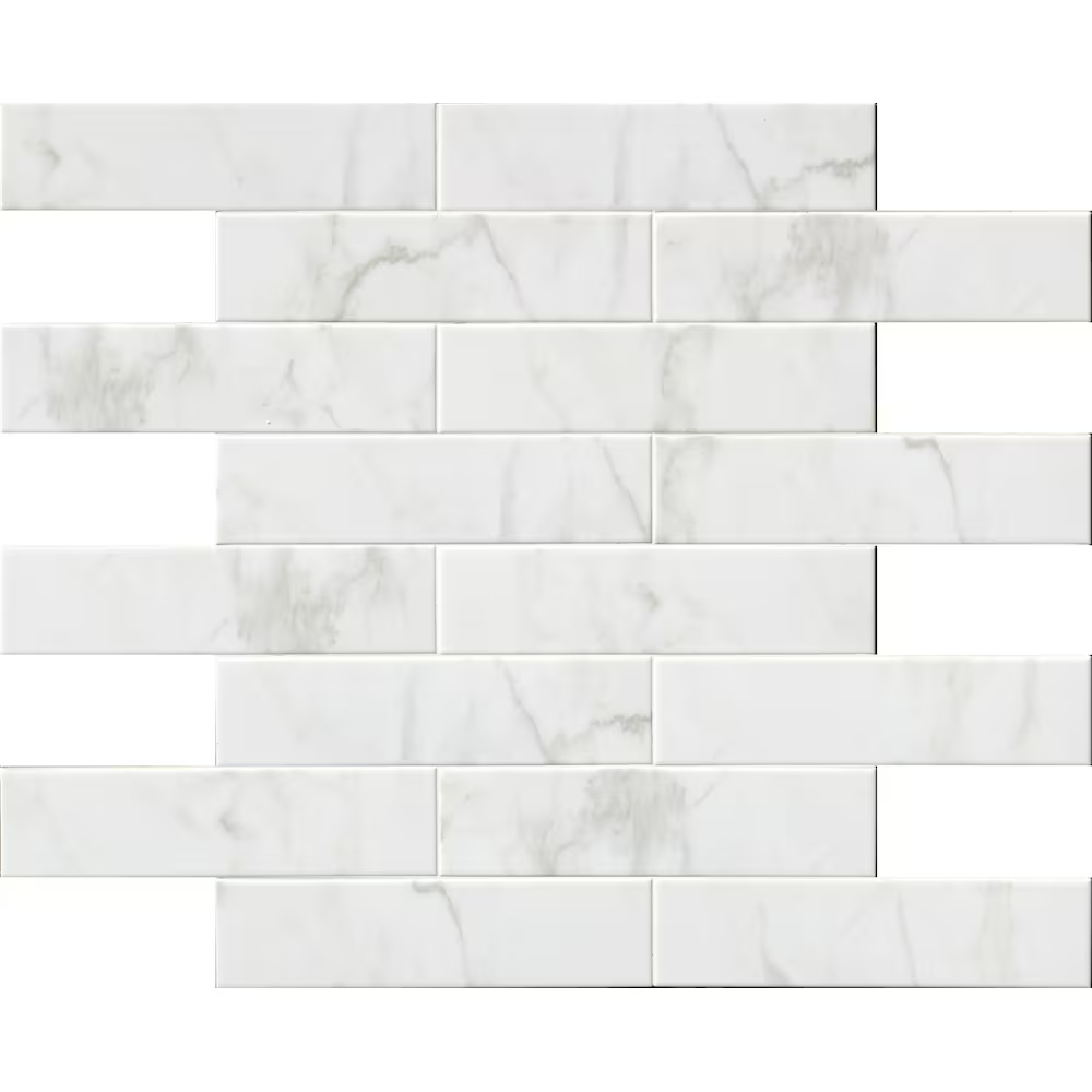 Classique White Carrara 4x16 Glossy Ceramic Wall Tile MSI, 25pcs, 11.1sf, FINAL: $0.69/pc, Loc: MT4-A