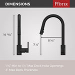 Pfister Brislin Kitchen Faucet Matte Black, GT529-BIB - Retail:$410.00 Loc: B1 FINAL PRICE