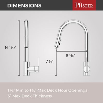 Pfister Brislin Kitchen Faucet Polished Chrome, GT529-BIC - Retail:$330.00 Loc: B3 FINAL PRICE