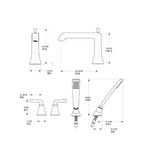 Pfister Park Avenue Roman Tub Faucet w/ Handshower in Brushed Nickel, LG6-4FEK, Loc: B1, MSRP: $835.00