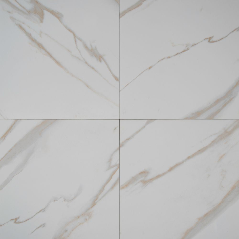 Pietra Calacatta 18x18 Polished Tile, TB-NPIECAL1818P, 13sf, 6 pcs, 9mm, 60 lbs, FINAL PRICE: $1.29/sf, $16.77/box + Tax