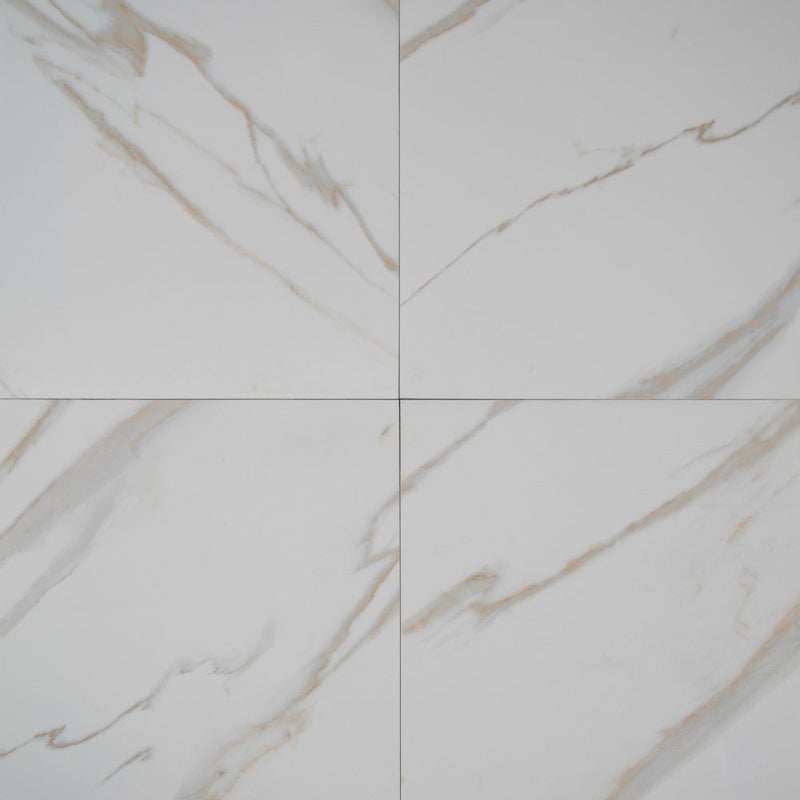 Pietra Calacatta 18x18 Polished Tile, TB-NPIECAL1818P, 13sf, 6 pcs, 9mm, 60 lbs, FINAL PRICE: $1.29/sf, $16.77/box + Tax