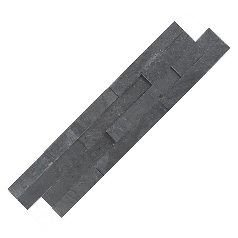 **PER BOX** Premium Black Slate Stacked Stone Panels 9x24, 19.05mm, 53 lbs, 3pcs, 4.5sf, FINAL PRICE: $4.99/sf, $22.46/bx