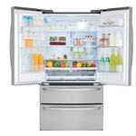 LG Standard-Depth Craft Ice 27.8-cu ft 4-Door 36-in French Door Refrigerator with Dual Ice Maker with Water and Ice Dispenser (PrintProof Stainless Steel), LRMXS2806S *JR2511, Retail: $2,799.00, FINAL PRICE: $1,499.99 + TAX