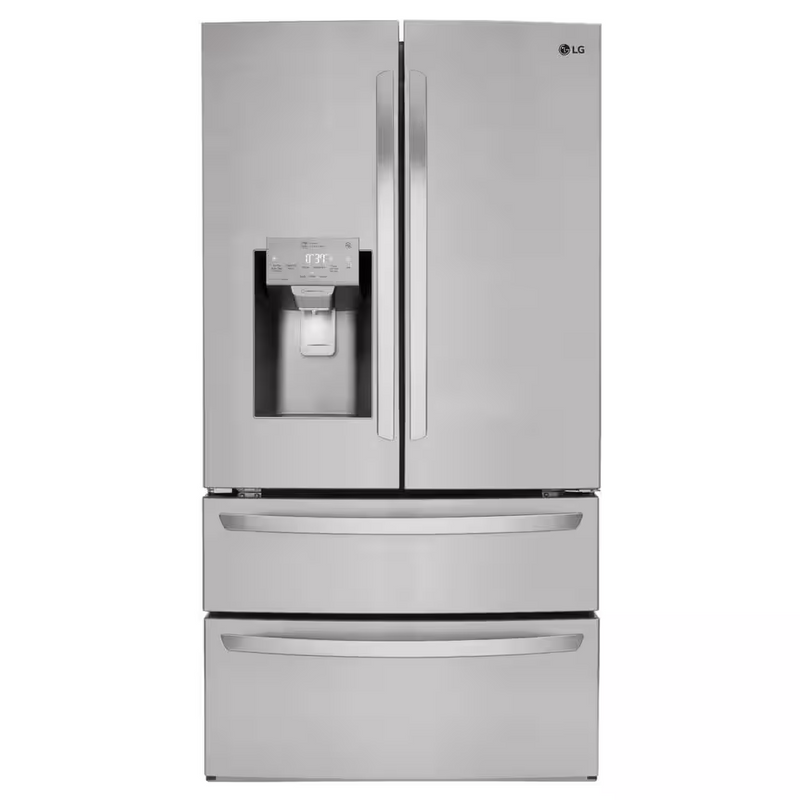 LG Standard-Depth Craft Ice 27.8-cu ft 4-Door 36-in French Door Refrigerator with Dual Ice Maker with Water and Ice Dispenser (PrintProof Stainless Steel), LRMXS2806S *JR2511, Retail: $2,799.00, FINAL PRICE: $1,499.99 + TAX