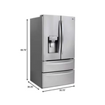 LG Standard-Depth Craft Ice 27.8-cu ft 4-Door 36-in French Door Refrigerator with Dual Ice Maker with Water and Ice Dispenser (PrintProof Stainless Steel), LRMXS2806S *JR2511, Retail: $2,799.00, FINAL PRICE: $1,499.99 + TAX