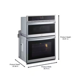 LG 30-in Self-cleaning Air Fry Smart Compatible Microwave Wall Oven Combo (PrintProof Stainless Steel), WCEP6423F/00 *HD2509, Retail: $3,799.00, FINAL PRICE: $1,799.99 + TAX