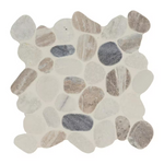 Puebla Griege Pebble 12x12 Marble Mesh-Mounted Mosaic Floor and Wall Tile, SMOT-PEB-PUEGREI, 9.1sf, 10 pcs, 40 lbs, FINAL PRICE: $5.99/pc, $59.9/box + Tax