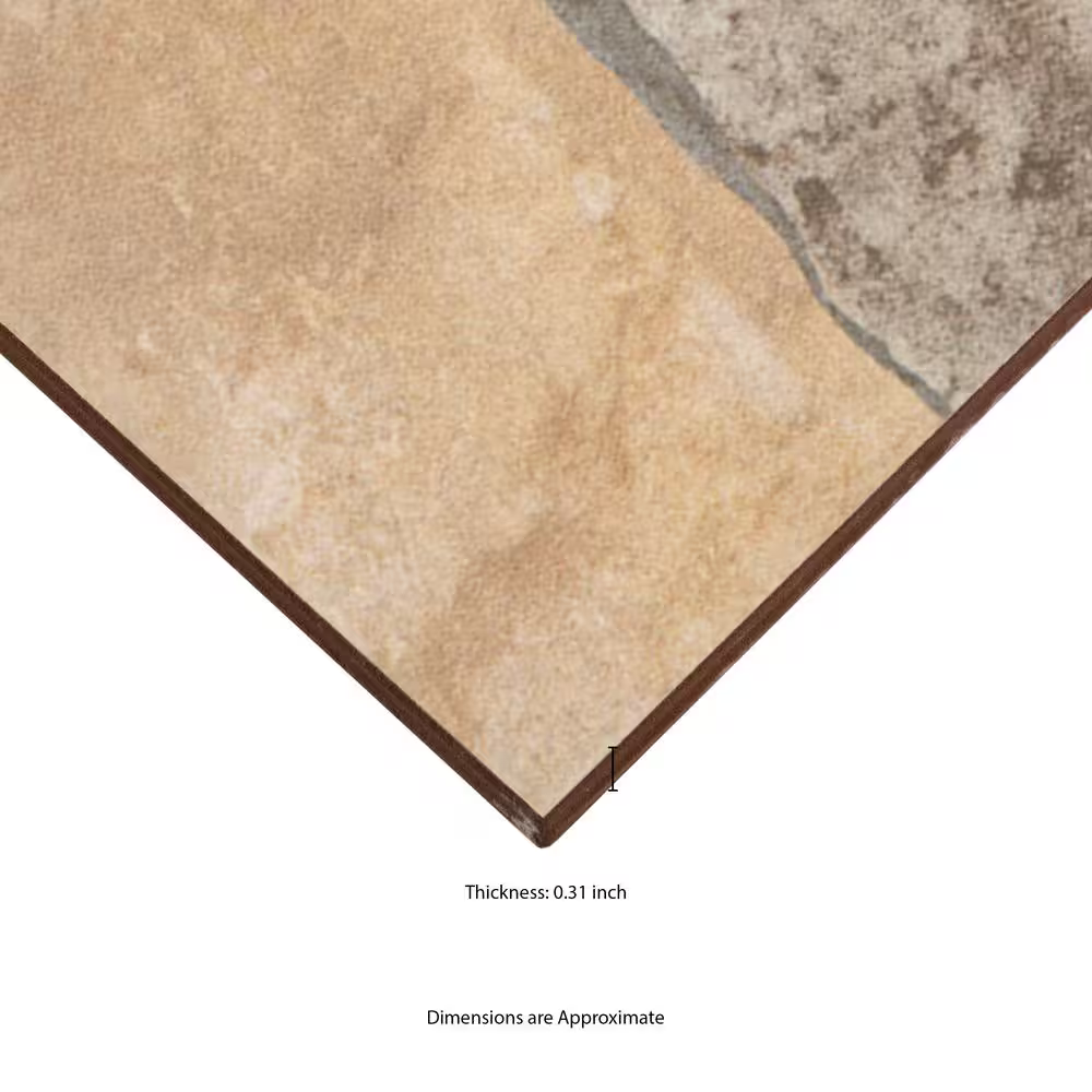 Quartzo Natural 24x24 Matte Stone Look Ceramic Square Tile, NPRQUANAT24X24, 8.9mm, 7pcs, 80.64 lbs, 27.13sf, Retail: $1.45/sf, FINAL PRICE: $0.79/sf, $21.43 + Tax