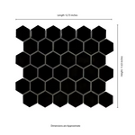 Retro Nero 2 in. Hexagon Tile 11x12 Matte Porcelain Mesh-Mounted Mosaic, SMOT-PT-RETNERO-2HEXM, 14.4sf, 15 pcs, 38 lbs, FINAL PRICE: $3.99/pc, $59.85/box + Tax