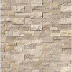** PALLET SALE: 2 boxes (12sf)  @ $1.67/sf ** Roman Beige Interlocking Stacked Stone Panels 6x24, 19mm, 6sf, 58.5 lbs, 6pcs Loc: MT17-C