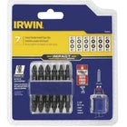 IRWIN Tools IMPACT Performance Series Double-Ended Screwdriver Power Bit, Assorted, 2 3/8-inch length, 5-Piece Set with Magnetic Screw Hold Attachment, 1903523