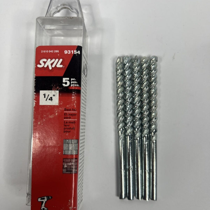 Skil 1/4" 5-piece Masonry Drill Bit Set - Silver