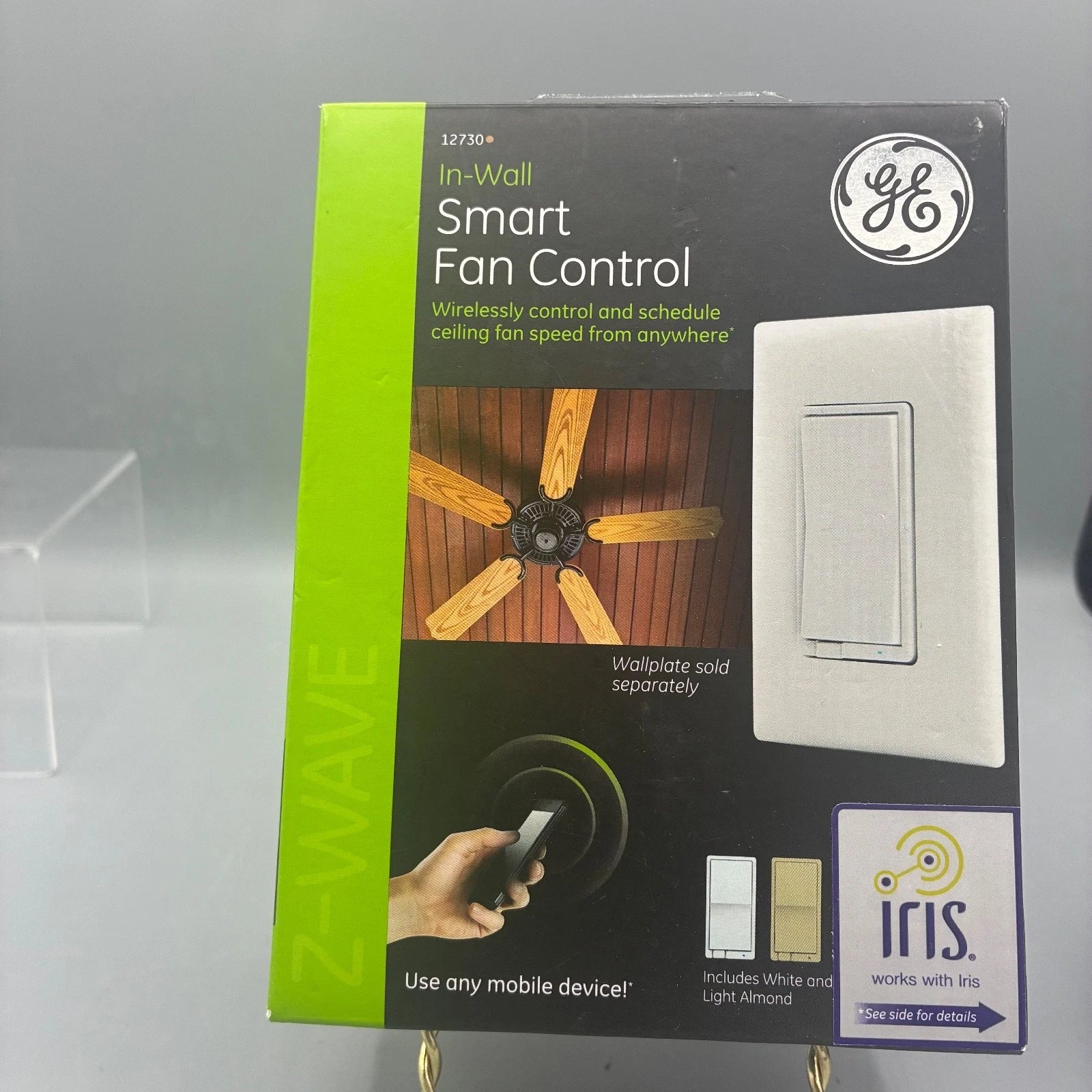 GE Z-Wave 3-Speed Wireless Rocker Fan Controls, Includes White and Almond Rockers 30878127301