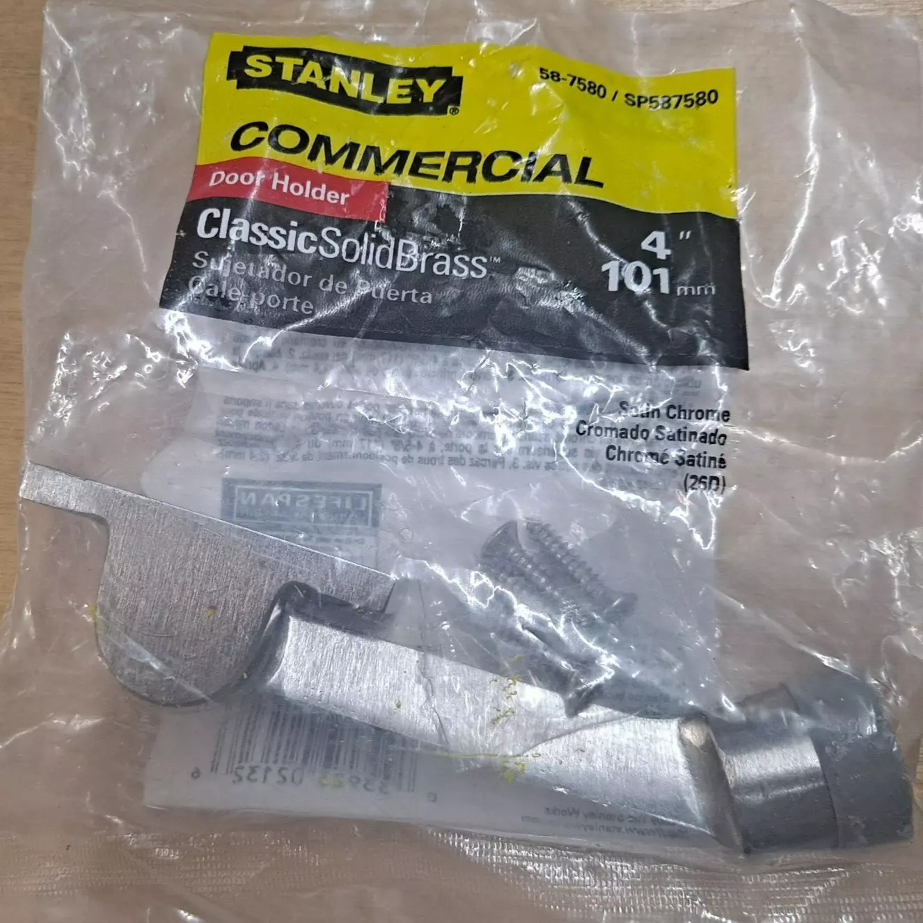 Stanley Commercial Door Holder Satin Chrome 4in 58-7580/SP587580
