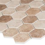 Sandhills 2-in Hexagon 12x12 Glass Mesh-Mounted Mosaic, GLS-SAND6MM, 14.7sf, 15 pcs, 45 lbs, FINAL PRICE: $6.99/pc, $102.26/box + Tax