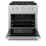 ZLINE KITCHEN & BATH Paramount 30-in Standard 4 burners Convection Oven Freestanding Dual Fuel Range (Satin Stainless Steel), SDRS30-A1 *JR2510, Retail: $3,299.99, FINAL PRICE: $1,999.99 + TAX