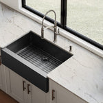 Pelham & White Nepera 33" Gun Metal Stainless Steel 16-Gauge Apron Kitchen Sink with Bottom Grid and Drain, PWS430, FINAL PRICE: $329.99 + Tax