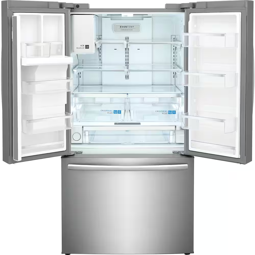 Frigidaire Gallery 27.8-cu ft French Door Refrigerator with Dual Ice Maker - Water and Ice Dispenser (Fingerprint Resistant Stainless Steel) ENERGY STAR - CLEARANCED