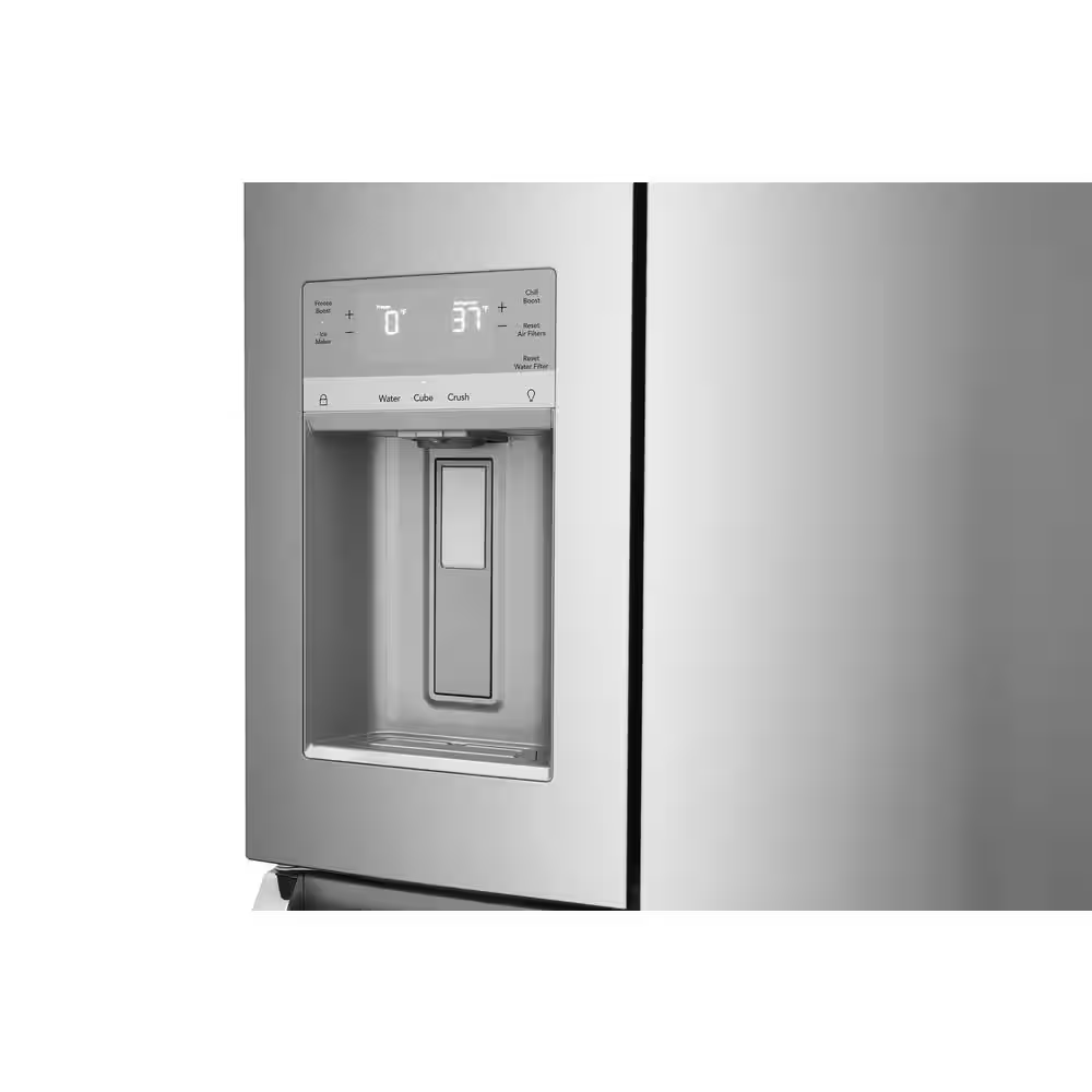 Frigidaire Gallery Counter-Depth 21.5-cu ft 4-Door French Door Refrigerator with Ice Maker - Water and Ice Dispenser (Fingerprint Resistant Stainless Steel) ENERGY STAR - CLEARANCED