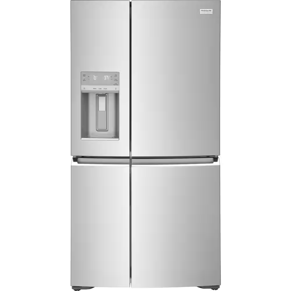Frigidaire Gallery Counter-Depth 21.5-cu ft 4-Door French Door Refrigerator with Ice Maker - Water and Ice Dispenser (Fingerprint Resistant Stainless Steel) ENERGY STAR - CLEARANCED
