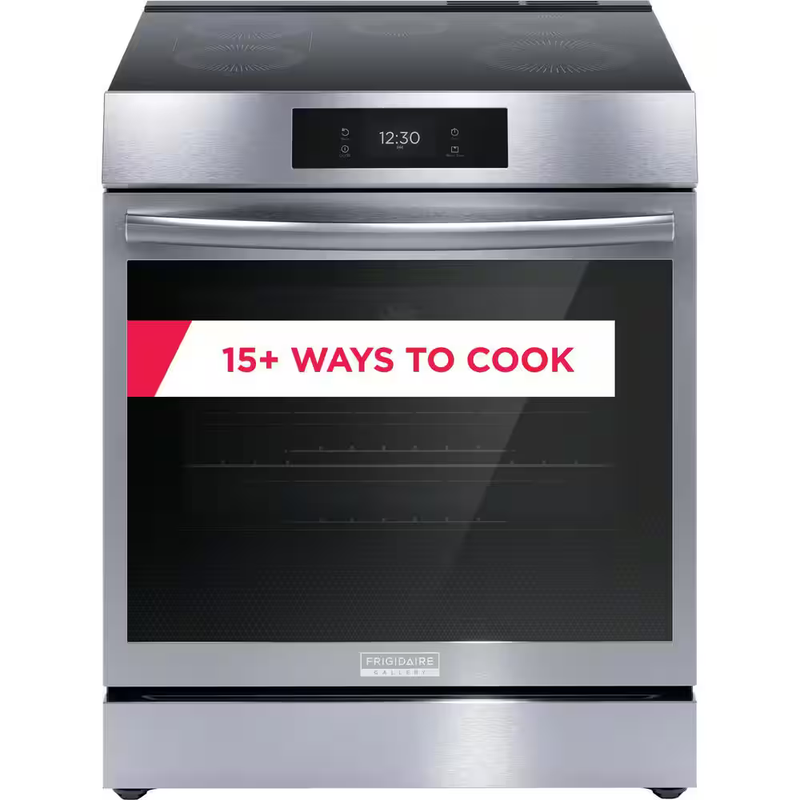 Ranges Frigidaire Gallery 30-in 5 burners 6.2-cu ft , Air Fry Convection Oven Slide-In Single Induction Range ( Fingerprint Resistant Stainless Steel )