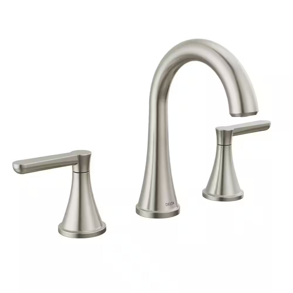 Delta Greydon Two Handle Widespread in Spotshield Brushed Nickel, 35860LF-SP