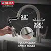 Delta Owendale Single Handle Pull-Down Kitchen with Soap Dispenser and ShieldSpray Technology in Spotshield Stainless Steel, 19875Z-SPSD-DST, MRSP: $407.95, FINAL PRICE: $ + TAX