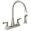 Delta Everly Two Handle Kitchen Faucet with Spray in Stainless Steel, 21741LF-SS, MRSP: $239.8, FINAL PRICE: $ + TAX