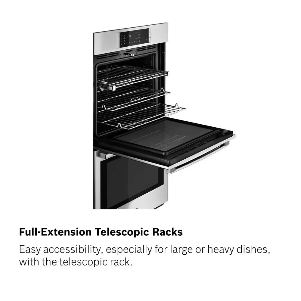 Bosch 800 Series 30-in Double Electric Wall Oven Self-cleaning (Stainless Steel), HBL8651UC *JR2511, Retail: $4,599.00, FINAL PRICE: $2,999.99 + TAX