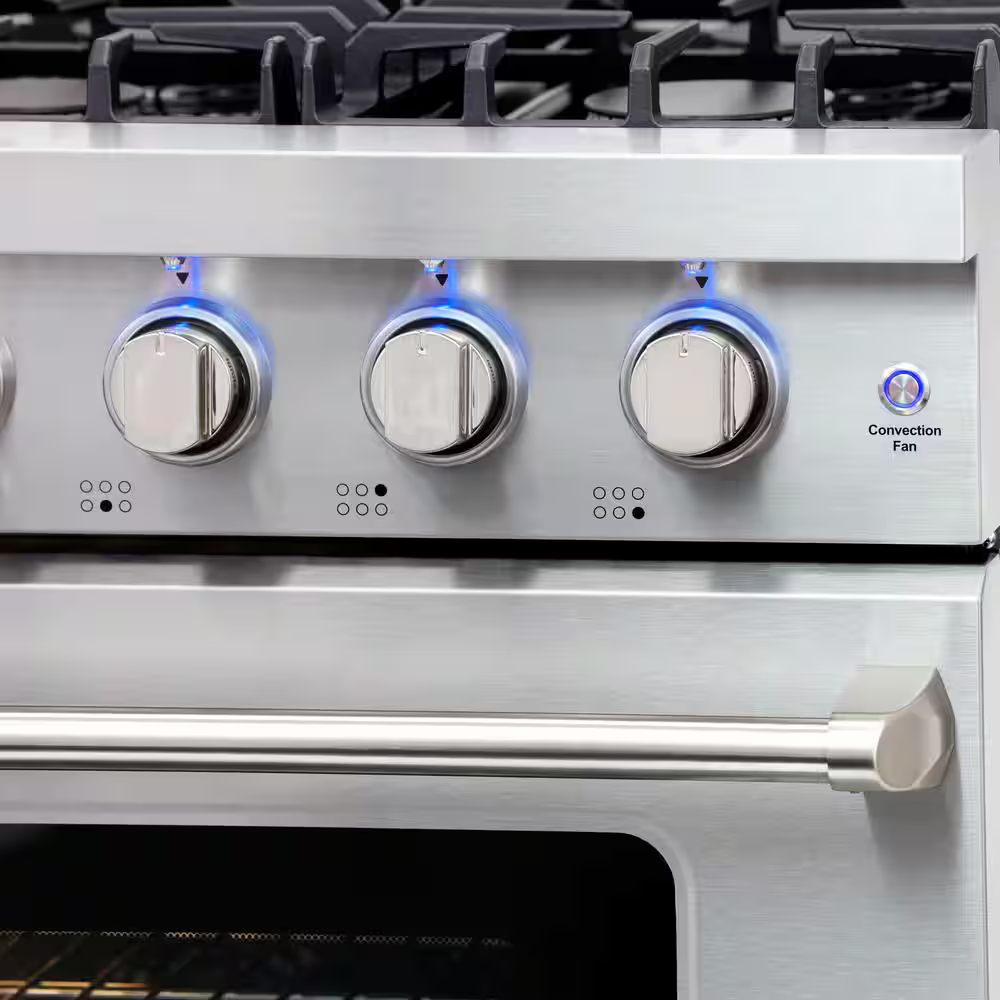 Cosmo Epgr366 36-in 6 burners 6.0-cu ft Convection Oven Freestanding Natural Gas Range (Stainless Steel), COS-EPGR366 *JR2510, Retail: $3,499.99, FINAL PRICE: $1,999.99 + TAX