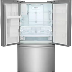 Frigidaire Standard-Depth 27.8-cu ft 3-Door 36-in French Door Refrigerator with Ice Maker with Water and Ice Dispenser (Stainless Steel), FRFS2823AS *JR2512, Retail: $3,049.00, FINAL PRICE: $1,199.99 + TAX