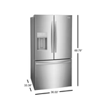 Frigidaire Standard-Depth 27.8-cu ft 3-Door 36-in French Door Refrigerator with Ice Maker with Water and Ice Dispenser (Stainless Steel), FRFS2823AS *JR2512, Retail: $3,049.00, FINAL PRICE: $1,199.99 + TAX