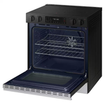 Samsung Bespoke 30-in Glass Top 5 burners 6.3-cu ft Air Fry Convection Oven Slide-In Electric Range (Stainless Steel), NSE6DG8300SR *BG, MSRP: $1,599.00, FINAL PRICE: $799.99 + TAX