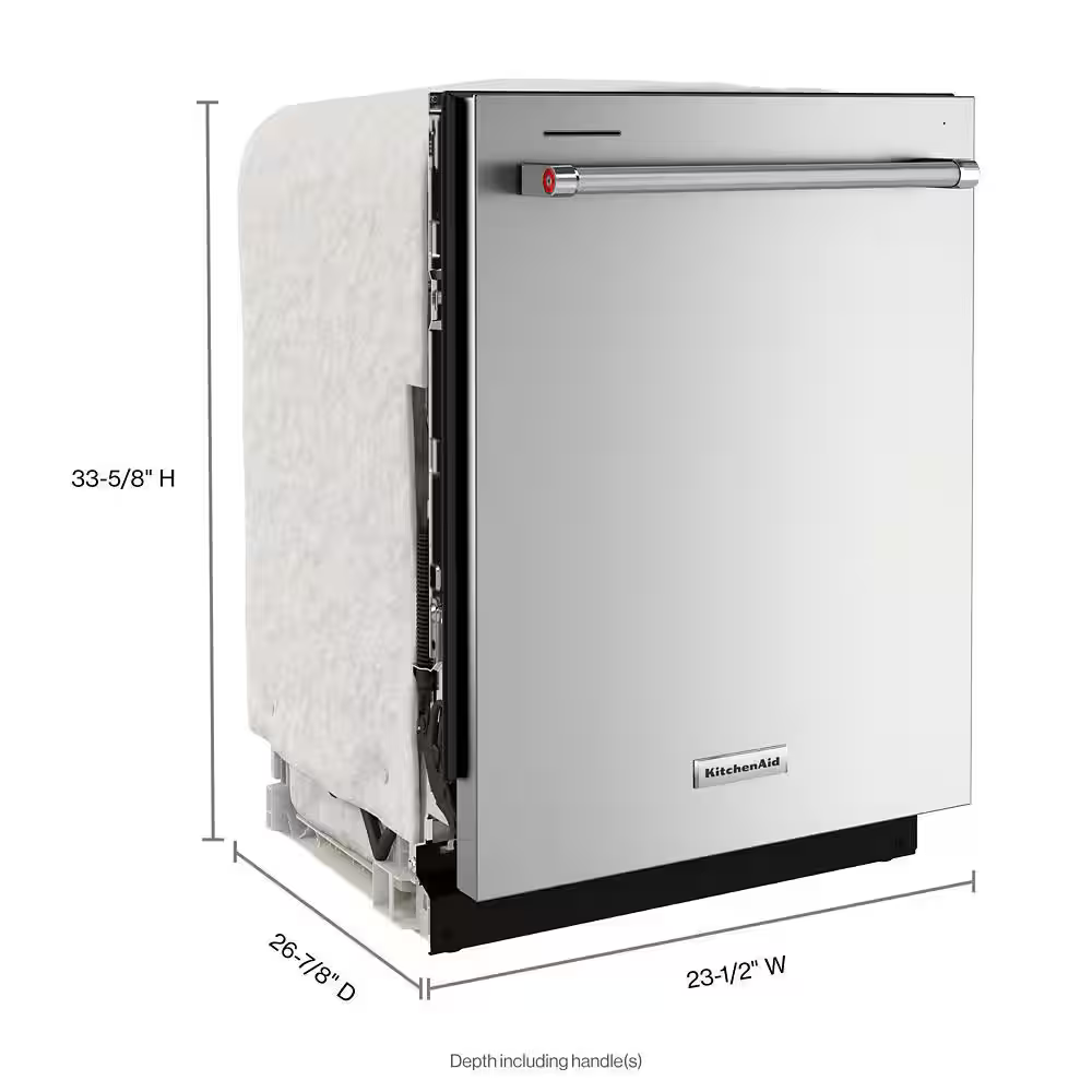 KitchenAid Eco Series 360 MAX JETS 24-in Top Control Built-in Dishwasher With Third Rack (Stainless Steel with PRINTSHIELD Finish) 44-dBA, KDTM404KPS/3 *JR2507, Retail: $1,349.00, FINAL PRICE: $699.99 + TAX