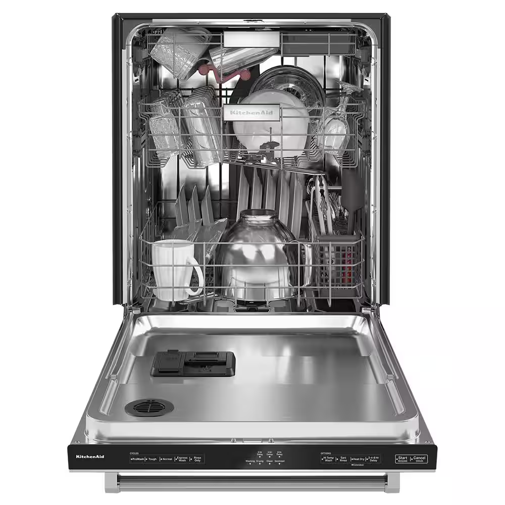 KitchenAid Eco Series 360 MAX JETS 24-in Top Control Built-in Dishwasher With Third Rack (Stainless Steel with PRINTSHIELD Finish) 44-dBA, KDTM404KPS/3 *JR2507, Retail: $1,349.00, FINAL PRICE: $699.99 + TAX