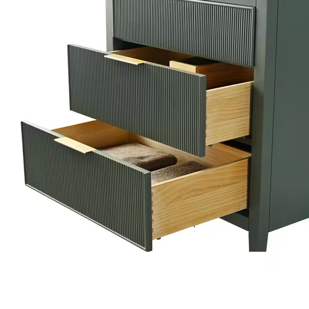 Tulip 30-in Single Sink Vanity with Engineered Carrara Top in Loden Green, Tulip13030GR, Retail: $1,031.00, FINAL PRICE: $679.99 + TAX