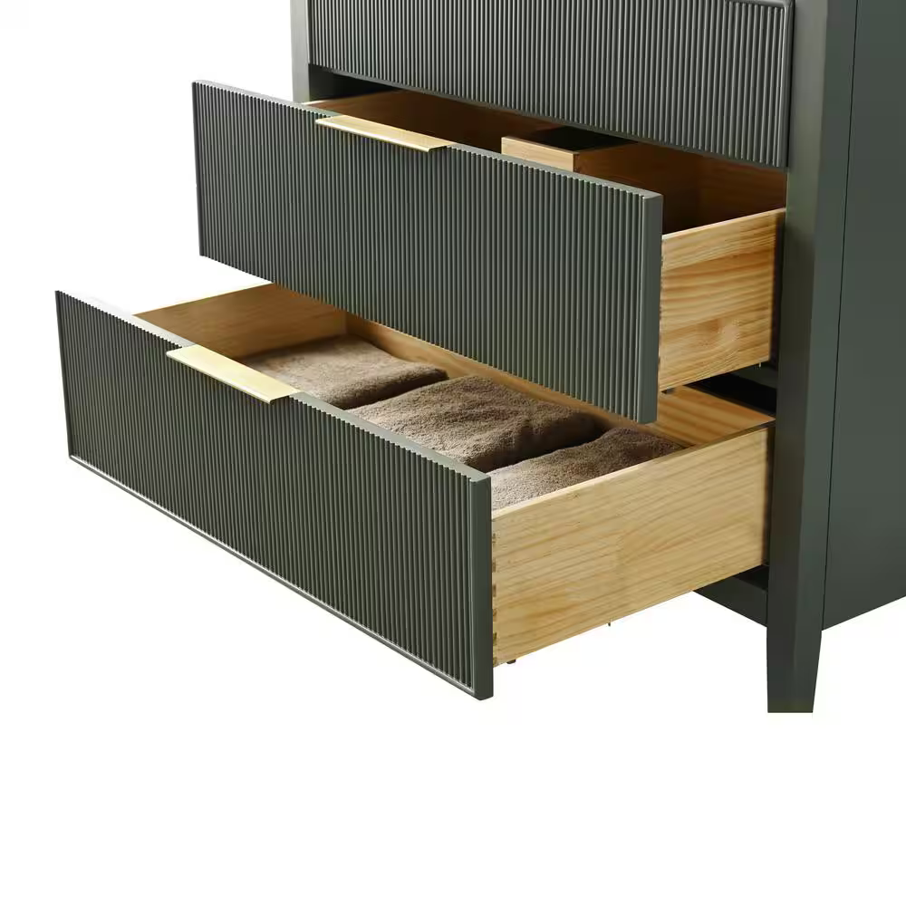 Tulip 36-in Single Sink Vanity with Engineered Carrara Top in Loden Green, Tulip13036GN [FB320], Retail: $1,145.00, FINAL PRICE: $749.99 + TAX