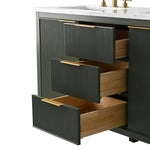 Tulip 60-in Double Sink Vanity with Engineered Carrara Top in Loden Green , Tulip13060GR [FB316], Retail: $1,590.00, FINAL PRICE: $1,299.99 + TAX