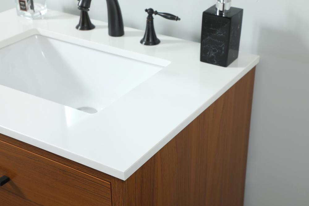 Ever Living Fawn 30-Inch Single Sink Vanity in Teak with a  Countertop, VF41030MTK, FINAL PRICE: $449.99 + TAX