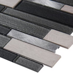 **PER PCS** Urban Loft Interlocking 12x12 Stone/Glass/Metal Mesh-Mounted Mosaic, SGLSMTIL-URLOF4, 6.35mm, 1pcs, 1.5 lbs, 1sf, Retail: $10.99/pc, FINAL PRICE: $4.99/pc + Tax