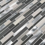 **PER PCS** Urban Loft Interlocking 12x12 Stone/Glass/Metal Mesh-Mounted Mosaic, SGLSMTIL-URLOF4, 6.35mm, 1pcs, 1.5 lbs, 1sf, Retail: $10.99/pc, FINAL PRICE: $4.99/pc + Tax