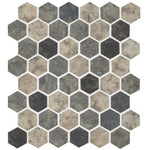 **PER PC** Urban Tapestry 2-in Hexagon 12x12 Mosaic, 14.7sf, 15 pcs, 45 lbs, FINAL PRICE: $5.99/pc, $89.85/box + Tax