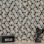 **PER PC** Urban Tapestry 2-in Hexagon 12x12 Mosaic, 14.7sf, 15 pcs, 45 lbs, FINAL PRICE: $5.99/pc, $89.85/box + Tax