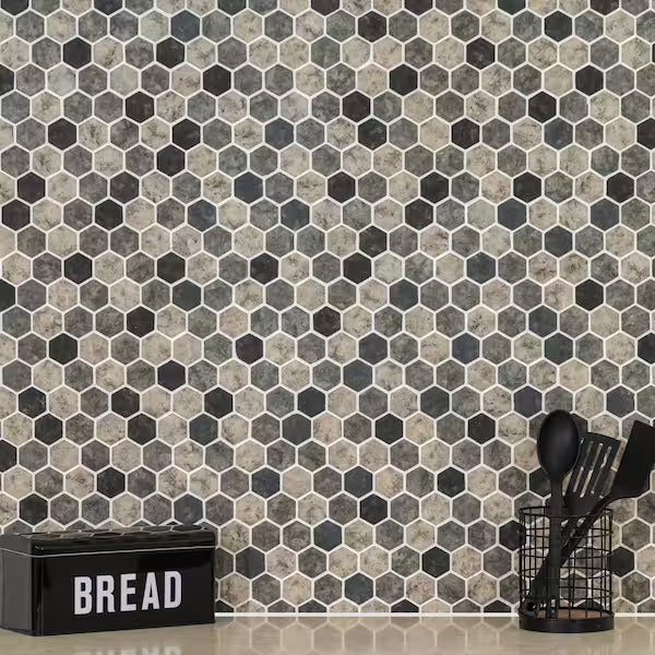 Urban Tapestry 2-in Hexagon 12x12 Mosaic, 14.7sf, 15 pcs, 45 lbs, FINAL PRICE: $5.99/pc, $89.85/box + Tax