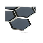 Vague Blue 3 in. Hexagon 11x12 Glass Mesh-Mounted Mosaic, SMOT-GLS-VAGBLUBEHEX8MM, 8.9sf, 10 pcs, 32 lbs, FINAL PRICE: $8.99/pc, $89.90/box + Tax