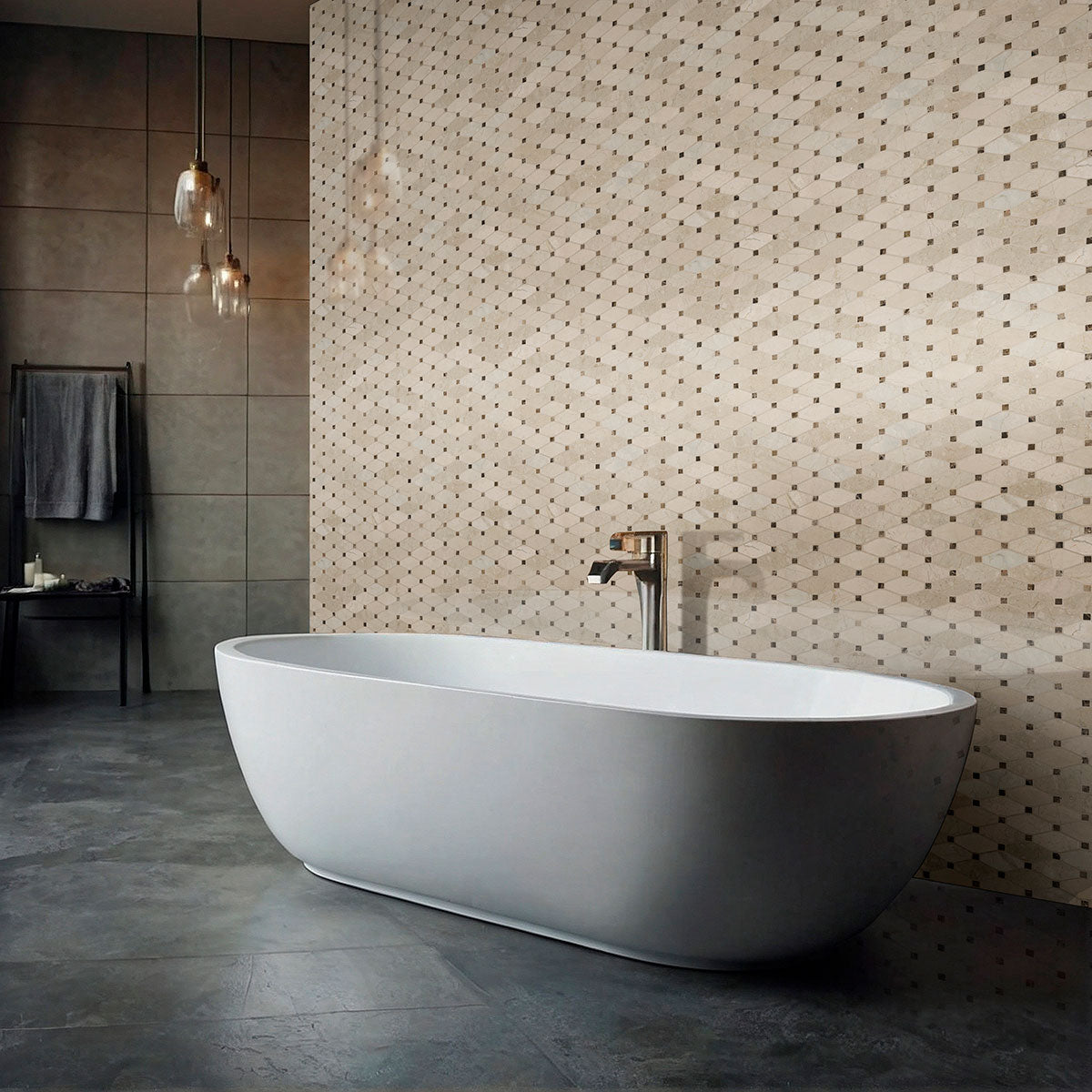 Valencia Blend 12x15 Mosaic, 11sf, 10pcs, 50lbs, FINAL PRICE: $5.99/pc, $59.90/bx + Tax