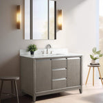 Vera Accent 48-in Single Sink Bathroom Vanity in Driftwood Grey with Engineered Marble Top, VA8048-DG, CVH48-DG, Retail: $1,399.99, FINAL PRICE: $799.99