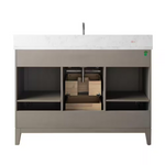 Vera Accent 48-in Single Sink Bathroom Vanity in Driftwood Grey with Engineered Marble Top, VA8048-DG, CVH48-DG, Retail: $1,399.99, FINAL PRICE: $799.99